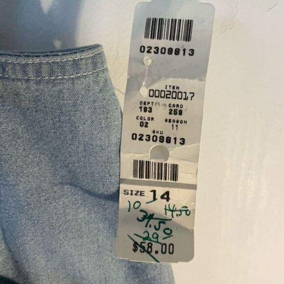 Deadstock Vintage ‘91 Izod Denim Tie Waist Maxi Skirt from Talbot’s! Size 14 jam - Picture 16 of 16